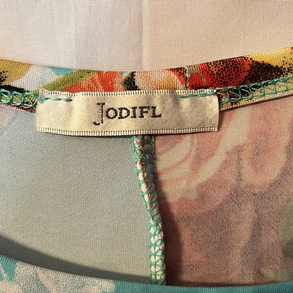 Jodifl Short Sleeve Floral Dress Size M - Picture 6 of 7